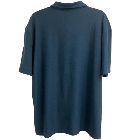 Vuori Teal Blue Strato Tech Men's XXL Performance Stretch Classic Golf Polo - Picture 5 of 10